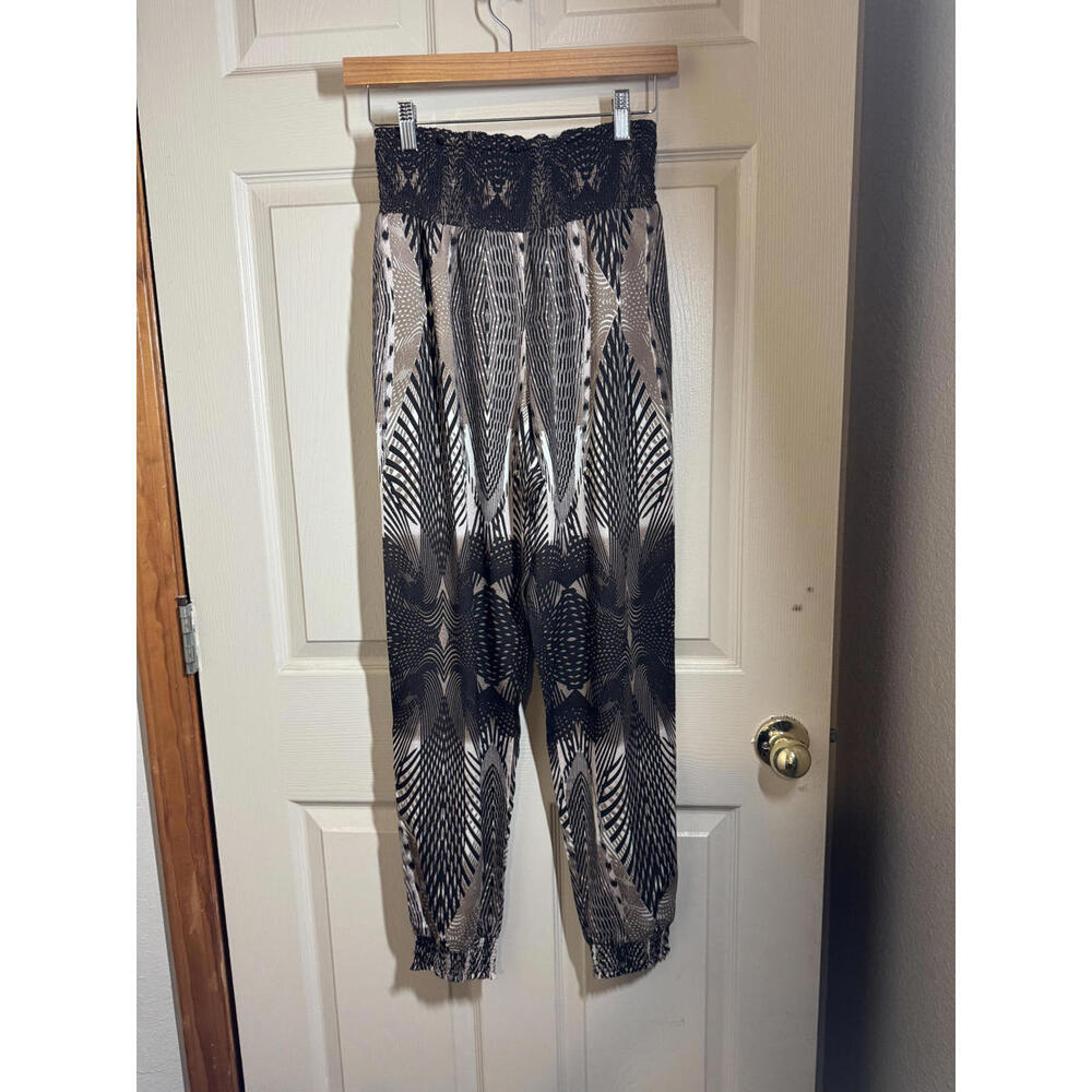 Stylish Women's Casual Pants with Unique Pattern - Size Small
